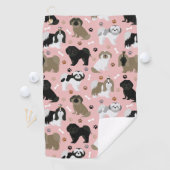 Shih Tzu Dogs Paws en Botten Golf Towel Golfhanddoek (Insitu)