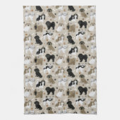 Shih Tzu Dogs Paws en Botten Kitchen Towel Theedoek (Verticaal)