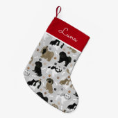 Shih Tzu Dogs Paws en Botten Kleine Kerstsok (Voorkant (Hangend))