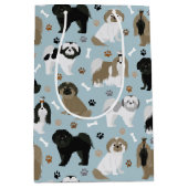 Shih Tzu Dogs Paws en Botten Medium Cadeauzakje (Voorkant)