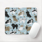 Shih Tzu Dogs Paws en Botten Muismat (Met muis)