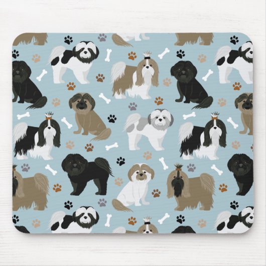 Shih Tzu Dogs Paws en Botten Muismat (Voorkant)