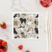 Shih Tzu Dogs Paws en Botten Napkins Servet (Insitu)