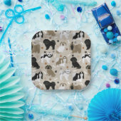 Shih Tzu Dogs Paws en Botten Paper Borden Papieren Bordje (Feest)