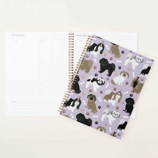 Shih Tzu Dogs Paws en Botten Planner (Display)