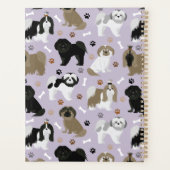 Shih Tzu Dogs Paws en Botten Planner (Achterkant)