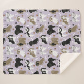Shih Tzu Dogs Paws en Botten Sherpa Blanket Deken (Voorkant (horizontaal))