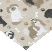 Shih Tzu Dogs Paws en Botten Tafelkleed (Gekanteld)