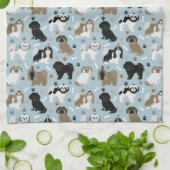 Shih Tzu Dogs Paws en Botten Theedoek (Gevouwen)