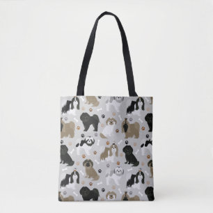 Shih Tzu Dogs Paws en Botten Tote Bag