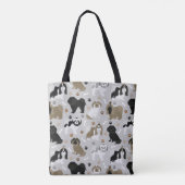 Shih Tzu Dogs Paws en Botten Tote Bag (Achterkant)