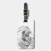 Shih Tzu Drawing Bagagelabel (Voorkant verticaal)