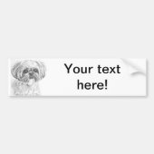 Shih Tzu Drawing Bumpersticker (Voorkant)