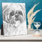 Shih Tzu Drawing Fotoplaat (Zijkant)