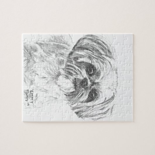 Shih Tzu Drawing Legpuzzel (Horizontaal)
