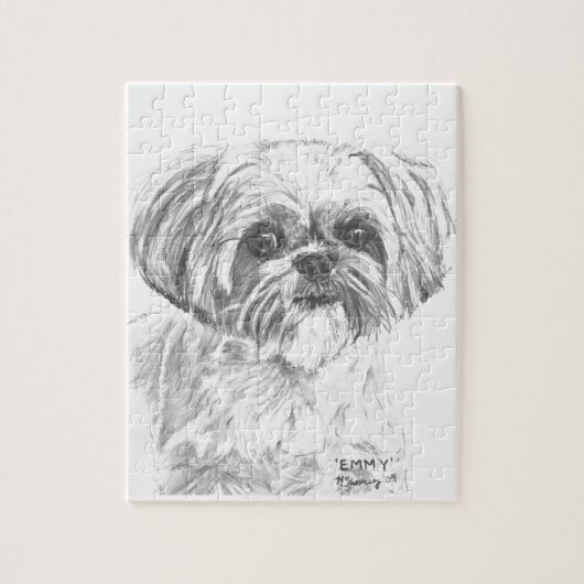 Shih Tzu Drawing Legpuzzel (Verticaal)