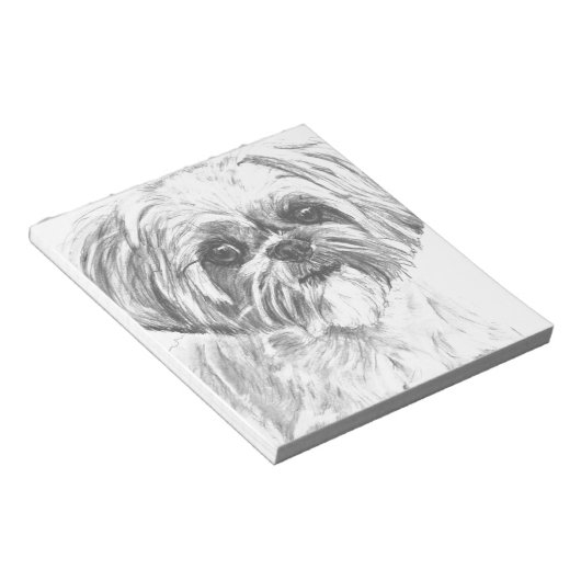 Shih Tzu Drawing Notitieblok (Schuin)