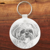 Shih Tzu Drawing Sleutelhanger (Voorkant)