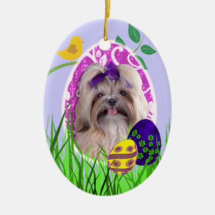 Shih Tzu Easter Ornament