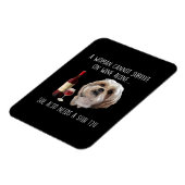 Shih Tzu | Een vrouw kan niet alleen op wijn overl Magneet (Linkerzijde)
