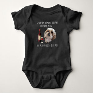 Shih Tzu   Een vrouw kan niet overleven op alleen  Romper