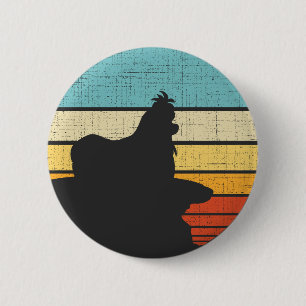 Shih Tzu Eigenaar Retro Vintage 60s 70s Hondenlief Ronde Button 5,7 Cm