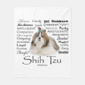 Shih Tzu eigenschappen fleece deken (Voorkant)