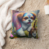 Shih tzu en kittens bolster kussen (Deken)