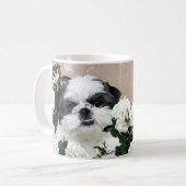 Shih Tzu en rozen Koffiemok (Voorkant links)