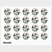 Shih Tzu en rozen Ronde Sticker (Vel)