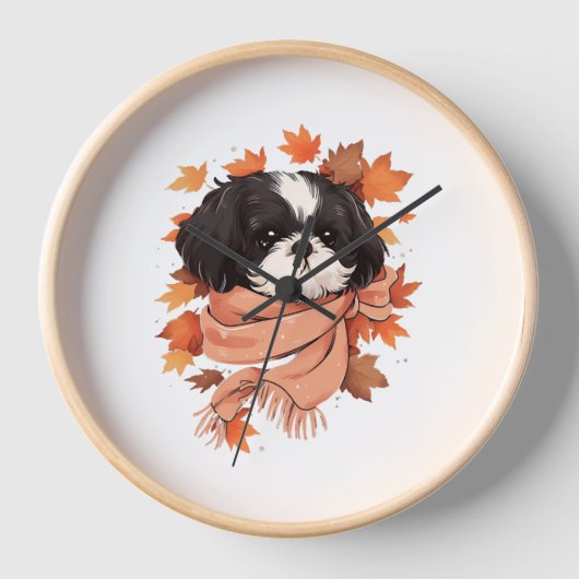 Shih Tzu Fall Dog Autumn Leaves Thanksgiving Copy (Voorkant)