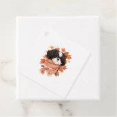 Shih Tzu Fall Dog Autumn Leaves Thanksgiving Copy Bedankjes Labels (In situ)