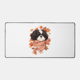 Shih Tzu Fall Dog Autumn Leaves Thanksgiving Copy Bureaumat