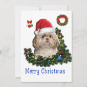 Shih tzu feestdagenkaart (Voorkant)