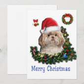 Shih tzu feestdagenkaart (Voorkant / Achterkant)