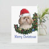 shih tzu feestdagenkaart (Staand voorkant)