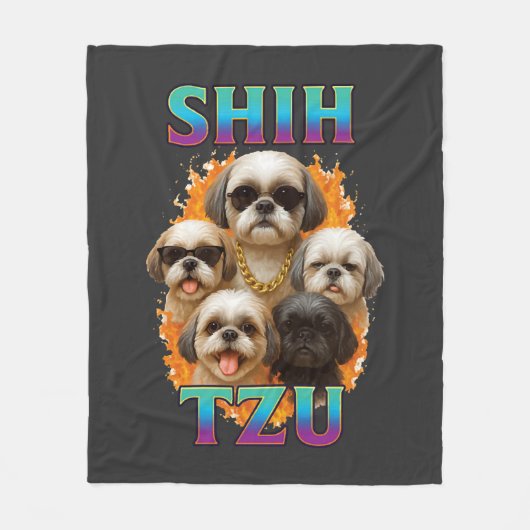 Shih Tzu Fleece Deken (Voorkant)