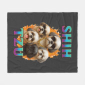 Shih Tzu Fleece Deken (Voorkant (Horizontaal))