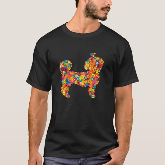 Shih Tzu Flower T-shirt (Voorkant)