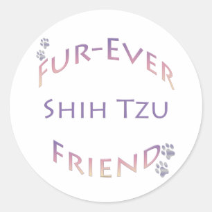 Shih Tzu Furever Vriend Ronde Sticker