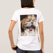 Shih tzu gaapt lachende glimlach tekst aanpassen t-shirt (Achterkant)