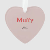 Shih Tzu Gepersonaliseerd met Naam Jaar Hart Ornament (achterkant)