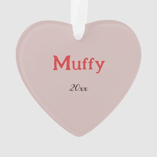 Shih Tzu Gepersonaliseerd met Naam Jaar Hart Ornament (achterkant)