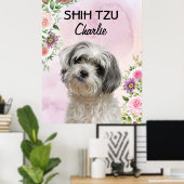 Shih Tzu Gepersonaliseerd Poster (Thuiskantoor)