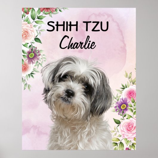 Shih Tzu Gepersonaliseerd Poster (Voorkant)