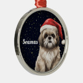 Shih Tzu Gepersonaliseerde Kerst Ornament (Rechts)