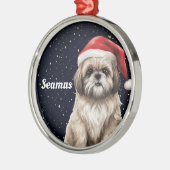 Shih Tzu Gepersonaliseerde Kerst Ornament (Links)