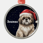 Shih Tzu Gepersonaliseerde Kerst Ornament (Voorkant)