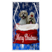 Shih tzu Gift Bag Kerstmis Klein Cadeauzakje (Achterkant)