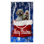 Shih tzu Gift Bag Kerstmis Klein Cadeauzakje (Voorkant)